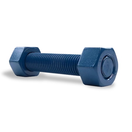 Sterling Seal & Supply 5/8"-11, 7-1/2" Threaded Rod B7 Blue PTFE Coated-10 Rods & 20 Nuts 625T11L750TFE10R20N